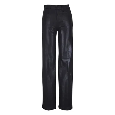 L'agence Clayton High Rise Wide Leg Jeans In Noir Coated In Multi
