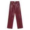 L'agence Cotton-blend Pants In Red