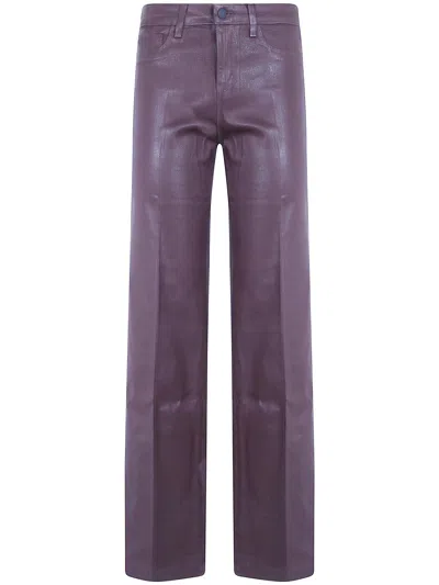 L'agence Jeans Wide Leg "scottie" In Brown