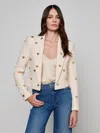 L'agence Jen Embellished Blazer In Neutral