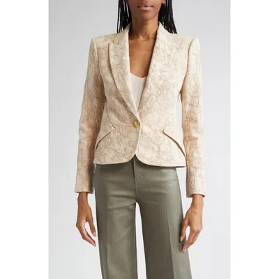 L'agence Jennah Crinkled Cotton Twill Blazer In Multi