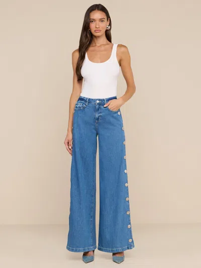 L'agence Jennings Snap Wide-leg Jean In White