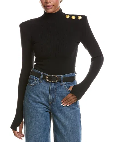 L'agence Jennis Mock Neck Knit Bodysuit