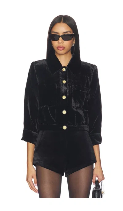 L'agence Jia Crop Jacket In Black