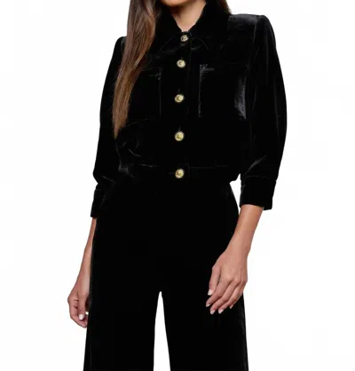 L'agence Jia Velvet Jacket In Black