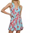 L'agence Jianna Vest In Pool Blue Multi Ganado Print In Multi