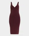 L'agence Jimena Knit Midi Dress In Animal Print