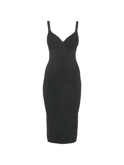 Pre-owned L'agence Jimena Strappy Midi Dress In Black