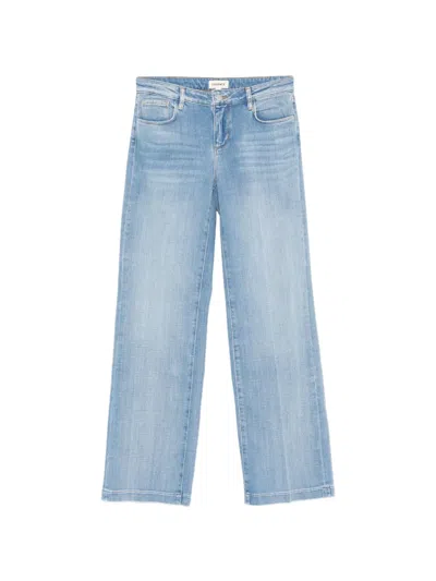L'agence Joanne Belt-loop Jeans In Blue
