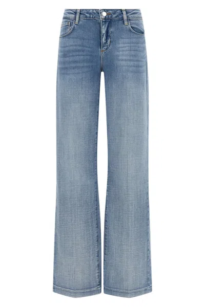 L'agence Joanne Low Rise Wide Leg Jean In Blue
