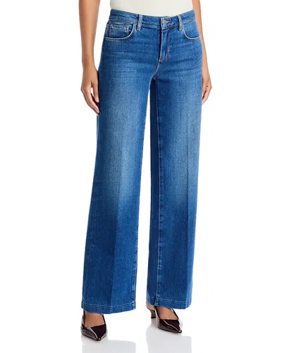 L'agence Joanne Low Rise Wide Leg Jeans In Blue