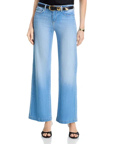 L'agence Joanne Low Rise Wide Leg Jeans In Pacific In Blue