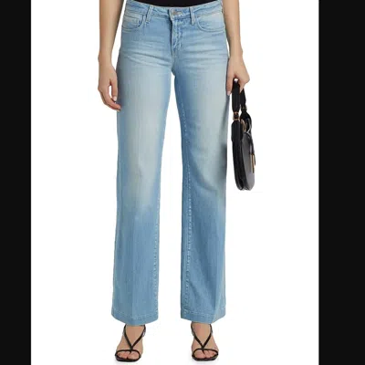 L'agence Joanne Low-rise Wide Leg Jean In Essex Light Blue