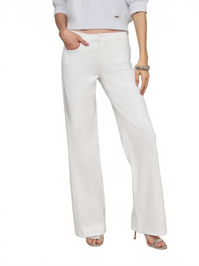 L'agence Joanne Low-rise Wide Leg Jeans In Blanc In White