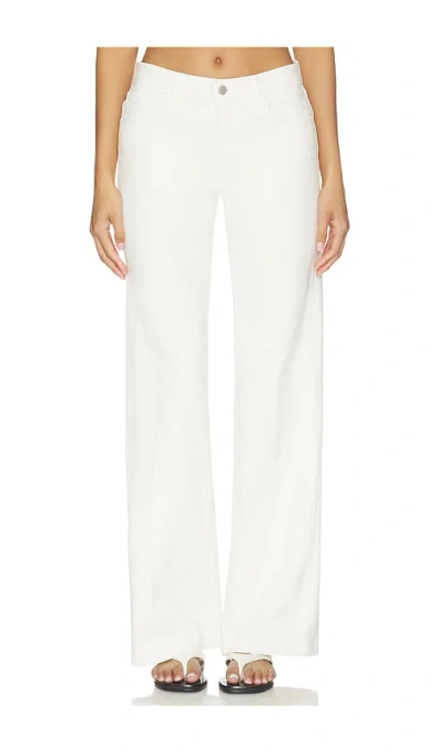 L'agence Joanne Wide Leg Jeans In White