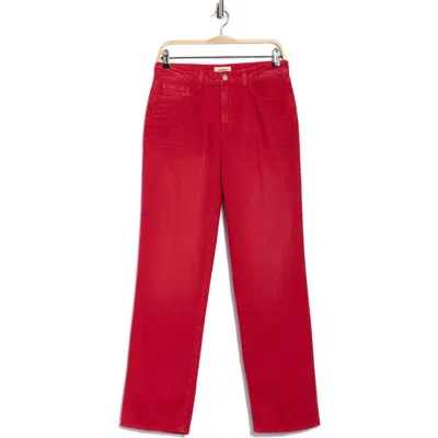 L'agence Jones High Waist Stovepipe Straight Leg Jeans In Red