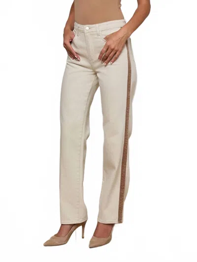 L'agence Jones Ultra Stovepipe Jeans In Desert Tan/taupe In Multi