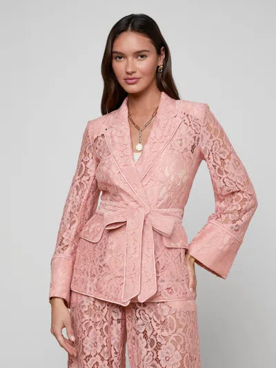 L'agence Jordana Lace Blazer In Pink