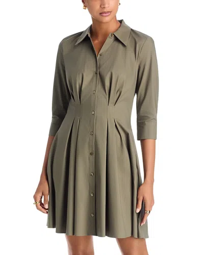 L'agence Journi Pintuck Short Dress In Green