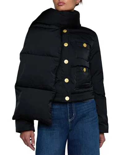 L'agence Juana Scarf Down Jacket In Black
