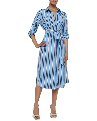 L'agence Lagence Jubilee Midi Shirtdress In Blue