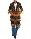 L'agence Kada Suiting Crochet Mix Wool-blend Coat In Multi