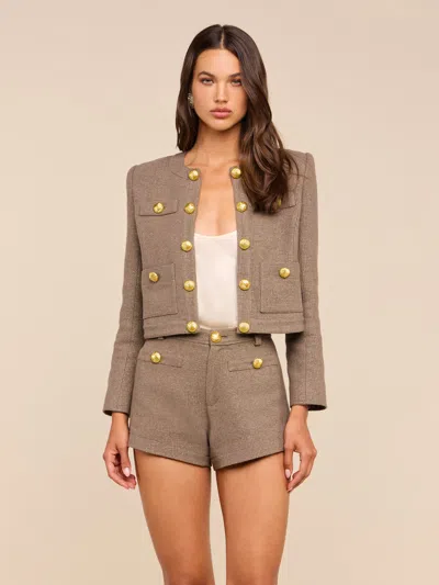 L'agence Kahlia Jacket In Mota/light Gold