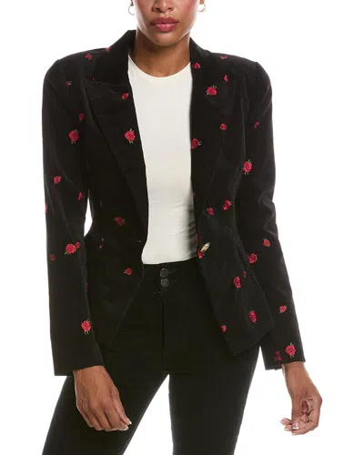 L'agence Kaisley Blazer In Brre-black/red Rose Emb