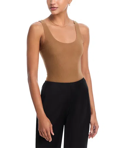 L'agence Kalea Scoop Neck Bodysuit In Brown