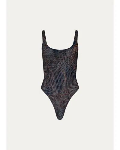 L'agence Kalea Scoop-neck Bodysuit In Black