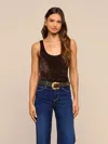 L'agence Kalea Velvet Bodysuit In Dark Java
