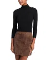 L'agence Kamdyn Crop Mock Neck Sweater In Multi