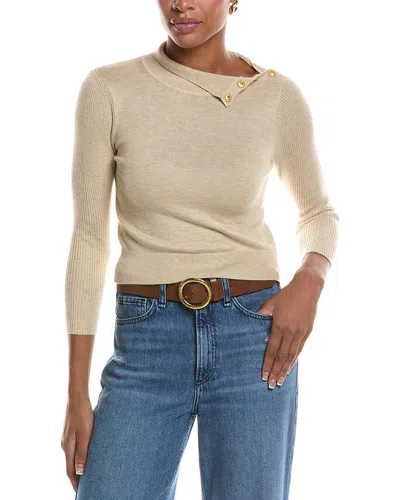 L'agence Kamdyn Crop Mock Neck In Animal Print