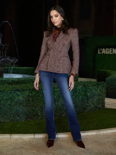 L'agence Karima Double-breasted Blazer In Blue