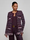 L'agence Kastoria Fringe Cardigan In Burgundy