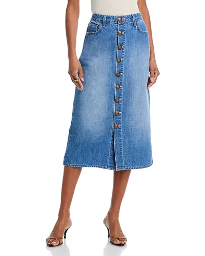 L'AGENCE L'AGENCE KATHLEEN BUTTON FRONT MIDI SKIRT