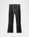 L'agence Kendra High-rise Coated Crop Jeans In Black