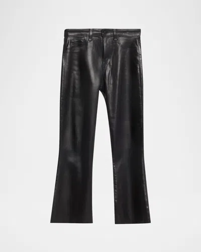 L'agence Kendra High-rise Coated Crop Jeans In Black