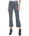 L'agence Kendra High-rise Crop Dark Shadow Coated Crop Flare Jean In Gray
