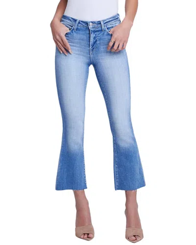 L'agence Kendra High Rise Crop Flare Jean In Blue