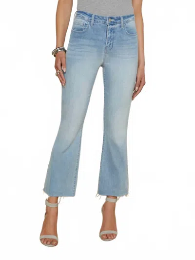 L'agence Kendra High Rise Crop Flare Jean In Dorian In Blue
