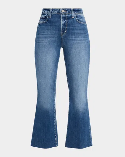 L'agence Kendra High Rise Crop Flare Jeans In Blue