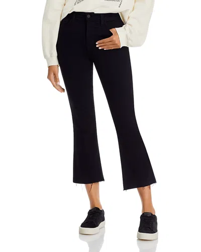 L'AGENCE L'AGENCE KENDRA HIGH RISE CROP FLARE JEANS IN BLACK