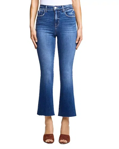 L'agence Kendra High Rise Crop Flare Jeans In Laredo In Blue