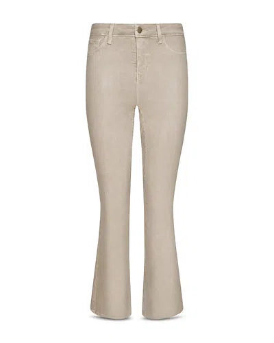 L'agence Kendra High Rise Cropped Flared Jeans In Antique Birch Coated In Pink