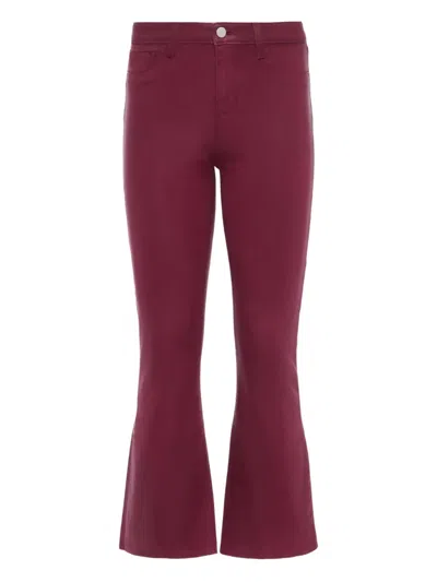 L'agence Kendra High-rise Flare Denim In Red