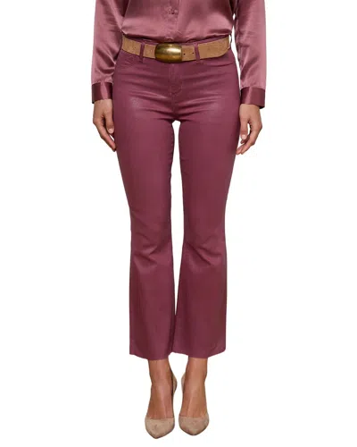 L'agence Kendra High-rise Crop Flare Jean In Purple