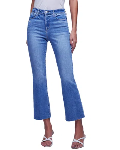 L'agence Kendra High-rise Crop Flare Jean In White