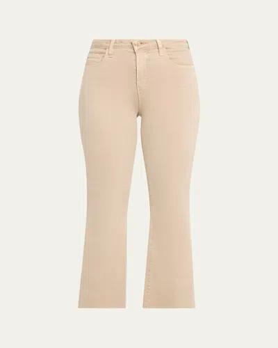 L'agence Kendra High-rise Crop Flare Jeans In Brown