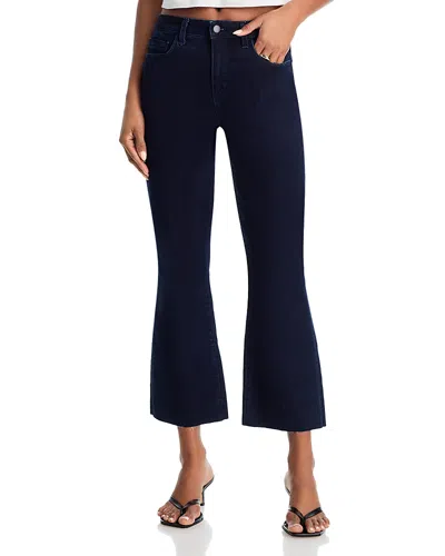 L'agence Kendra Mid Rise Cropped Flare Jeans In Columbia In Blue